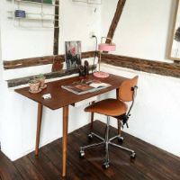 Bild von Vermund VL66 Bürostuhl SH: 44-64 cm - Chrom/Schwarzes Leder