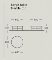Bild von Wendelbo Floema Großer Couchtisch Ø: 85 cm – Schwarzer Marmor