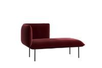 Bild von Woud Nakki Lobby Chaiselongue Linkes Modul L: 150 cm - Bordeaux Rød