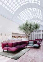 Bild von Woud Nakki Lobby-Eckmodul SH: 46 cm – Bordeauxrot