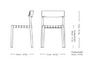 Bild von &Tradition TK1 Betty Stuhl SH: 47 cm – Eiche/Naturleinen