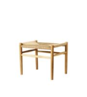 Bild von FDB Møbler J83 Hocker Jørgen Bækmark H: 41 cm – Naturgeflecht/Eiche