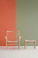 Bild von FDB Møbler J83 Hocker Jørgen Bækmark H: 41 cm – Naturgeflecht/Eiche