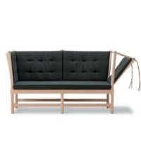 Bild von Fredericia Furniture 1789 2-Personen-Lattenrostsofa Rechts L: 160 cm - Seifenbehandelte Buche/Steelcut Quartett 994