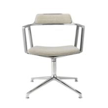 Bild von Vipp 452 Swivel Stol m. Hjul - Aluminium/Off-White/Light Grey