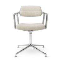 Bild von Vipp 453 Swivel Stol u. Hjul - Aluminium/Off-White/Light Grey 
