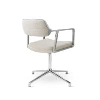 Bild von Vipp 453 Swivel Stol u. Hjul - Aluminium/Off-White/Light Grey 

