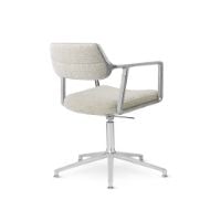 Bild von Vipp 453+ Swivel Stol u. Hjul - Aluminium/Off-White/Light Grey