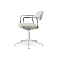 Bild von Vipp 453+ Swivel Stol u. Hjul - Aluminium/Off-White/Light Grey
