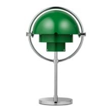 Bild von GUBI x Jacobsen Furniture Multi-Lite Limited Special Edition Tragbare Lampe H: 30 cm - Chrom/Kleegrün