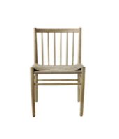 Bild von FDB Furniture J80 Jørgen Bækmark Stuhl SH: 45 cm – Geölte Eiche / Korbgeflecht