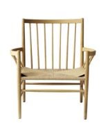 Bild von FDB Møbler J82 Jørgen Bækmark Loungesessel – Eiche/Naturgeflecht/Mattlack