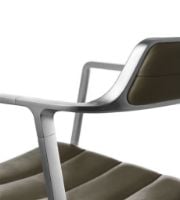 Bild von Vipp 452 Drehstuhl Gliders – Aluminium / Lederbezug Bosco Green