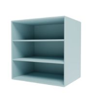 Bild von Montana Mini 1004 Modul mit horizontalen Regalböden 35x35 cm - 148 Flint