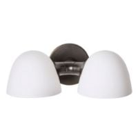 Bild von Handgefertigte Doppelwandleuchte, Höhe: 10 cm – Stein-/Weißes Opalglas