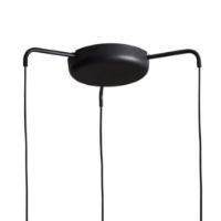 Bild von Handgefertigter dreifacher Anhänger, Höhe: 10 cm – Stein/Weißes Opalglas