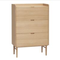 Bild von Hübsch Hide Kommode mit 3 Schubladen, 120 x 80 cm – Eiche Natur