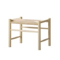 Bild von Fredericia Furniture 16000 J16 Wegner Hocker, Höhe: 42,5 cm – Naturgeflecht/hell geölte Eiche