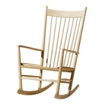 Bild von Fredericia Furniture 16000 J16 Wegner Schaukelstuhl, Höhe: 107 cm – Naturgeflecht/hell geölte Eiche