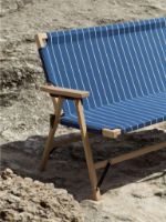 Bild von HAY Outdoor Market Klappsofa B: 117 cm - Blau/Beige gestreift