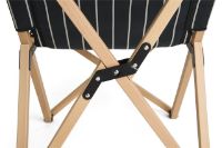 Bild von HAY Outdoor Markt-Klappstuhl B: 52 cm - Schwarz/Beige gestreift