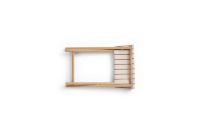 Bild von HAY Klapphocker für den Außenbereich B: 40 cm - Beige/Rot gestreift