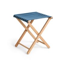 Bild von HAY Klapphocker für den Außenbereich B: 40 cm - Blau/Beige gestreift