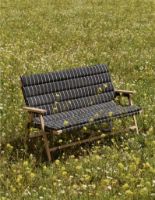 Bild von HAY Outdoor Market Sofa Hynde B: 107 cm - Schwarz/Beige gestreift