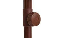 Bild von HAY Terrazza Sonnenschirm, quadratisch, 240 x 240 cm – Cremeweiß/Burgunderrot

