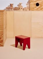 Bild von HAY Manolito Hocker, kurz, L: 30 cm – Kiefer/Rot