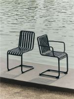 Bild von HAY Palissade Freischwingerstuhl H: 81,5 cm - Anthrazit