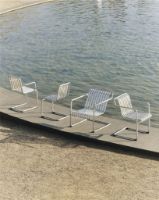 Bild von HAY Palissade Freischwinger-Loungesessel, niedrige Höhe: 71 cm - Feuerverzinkter Stahl