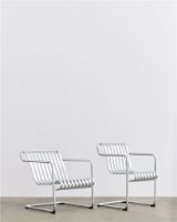 Bild von HAY Palissade Freischwinger-Loungesessel, niedrige Höhe: 71 cm - Feuerverzinkter Stahl