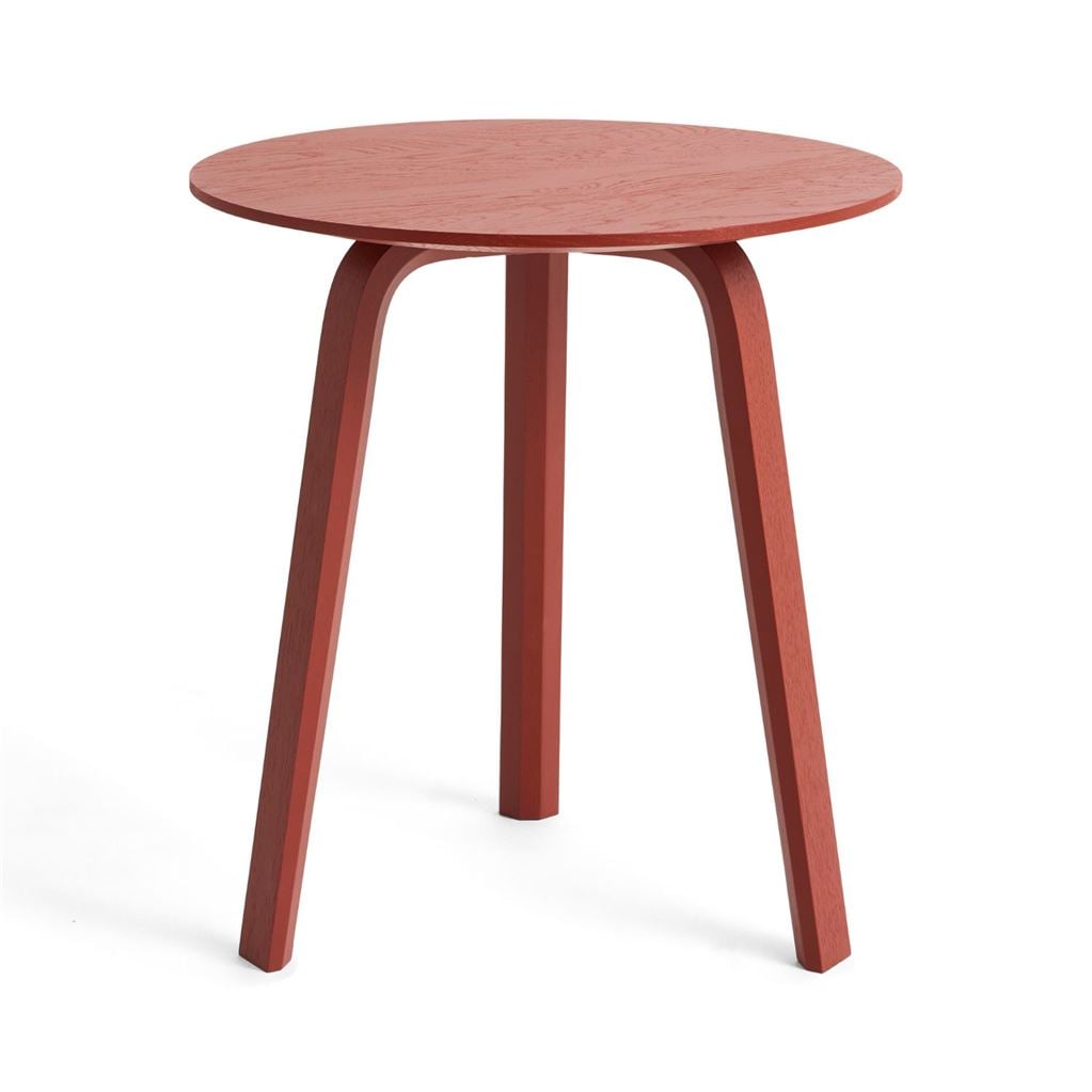 Bild von Hay Bella Coffee Table Ø: 45 cm - Tile Red Water Based Lacquered Oak