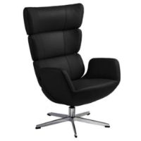 Bild von Conform Turtle Sessel SH: 42 cm – Schwarz/Aluminium