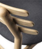 Bild von FDB Furniture J48 Stuhl Poul M. Volther Sitzhöhe: 46 cm - Eiche/Anthrazitgrau Textil