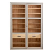 Bild von Nordal Viva Vitrine mit 2 Türen, Höhe: 210 cm – Holz/Grau