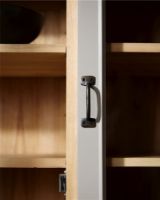 Bild von Nordal Viva Vitrine mit 2 Türen, Höhe: 210 cm – Holz/Grau