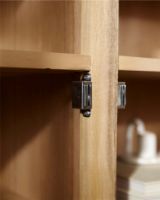 Bild von Nordal Viva Vitrine mit 2 Türen, Höhe: 210 cm – Holz/Grau