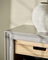 Bild von Nordal Viva Vitrine niedrig mit 2 Türen, Höhe: 96,5 cm - Holz/Grau