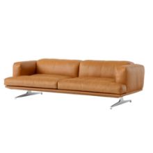 Bild von &Tradition Inland AV23 3-Sitzer-Sofa – Edles Cognac-Leder/Chrom Ben