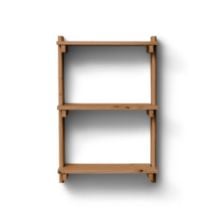 Bild von Form & Refine Wandregal „Beam“ mit 3 Ablagen, Breite: 60 cm – Kiefer/Dunkelbraun