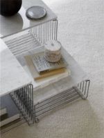 Bild von Montana Panton Draht-Deckplatte, einzeln, 1,2 x 34,8 x 25,7 cm – Weißer Marmor