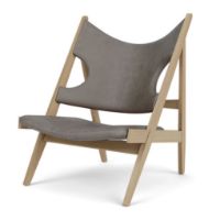 Bild von Audo Copenhagen Strick-Loungesessel – Eiche Natur/Leder Dakar 0311


