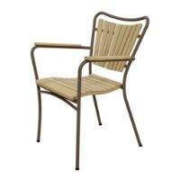 Bild von Mandalay Marguerit Gartenstuhl H: 83 cm – Teak/Mocca
