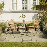 Bild von Mandalay Marguerit Cafétisch Ø: 70 cm - Teak/Olivgrün