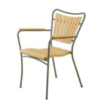 Bild von Mandalay Marguerit Gartenstuhl, Höhe: 83 cm – Teak/Olivgrün