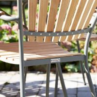 Bild von Mandalay Marguerit Gartenstuhl, Höhe: 83 cm – Teak/Olivgrün