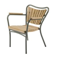 Bild von Mandalay Marguerit Kinderstuhl, Höhe: 47 cm – Teak/Olivgrün