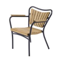 Bild von Mandalay Marguerit Kinderstuhl, Höhe: 47 cm – Teak/Anthrazit